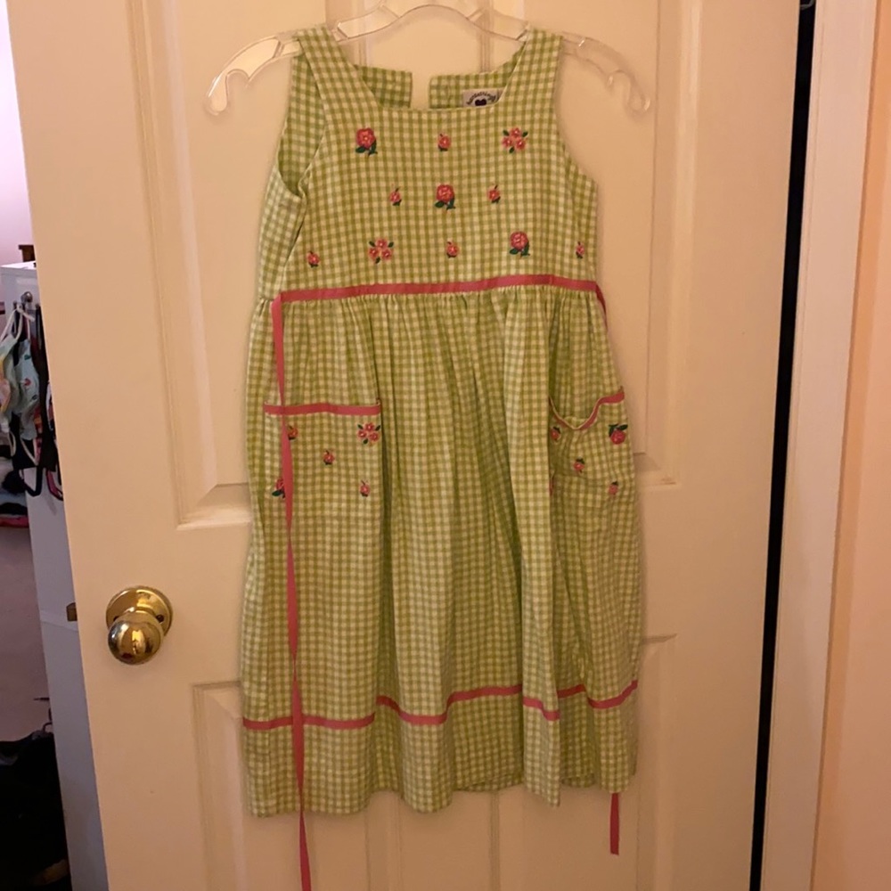 Green and pink sundress
